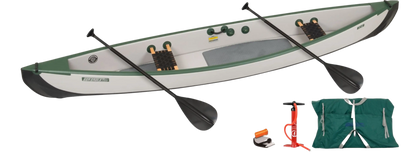 Sea Eagle TC16K_STW Inflatable Travel Canoe Wood/Web Seats 2 Person Start Up Package New - TC16K_STW