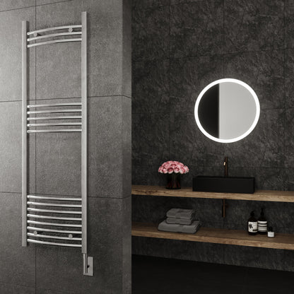 Paris Mirror Themis Wall Mounted Electric Towel Warmer in Chrome - THEMCHRCUR17