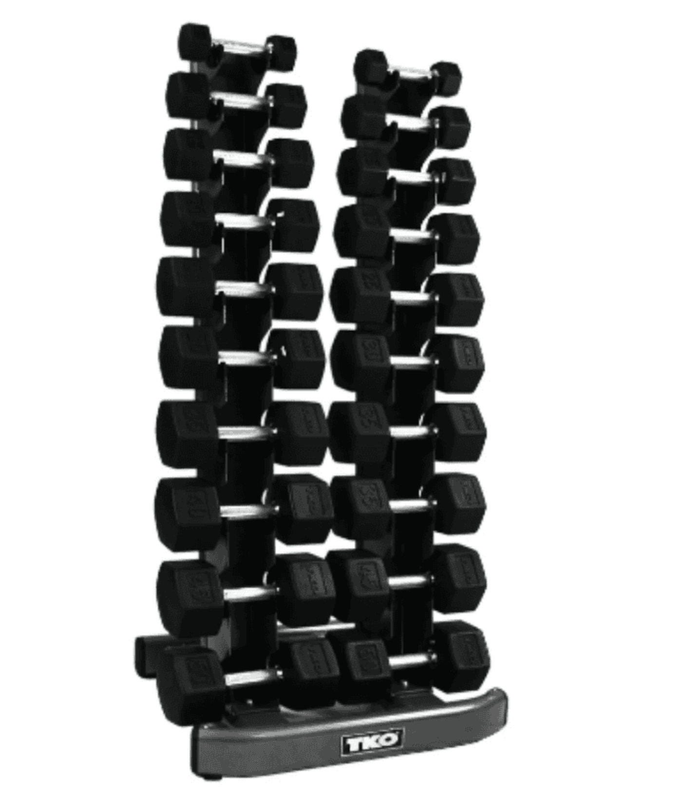 TAG Fitness Rubber Hex Dumbbell set 5lb-75lb - 1770024675215_979