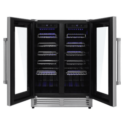 Thor Kitchen Appliance Package - 36 in. Natural Gas Range, Range Hood, Microwave Drawer, Refrigerator with Fridge and Ice Maker, Dishwasher, Wine Cooler, AP-LRG3601U-14