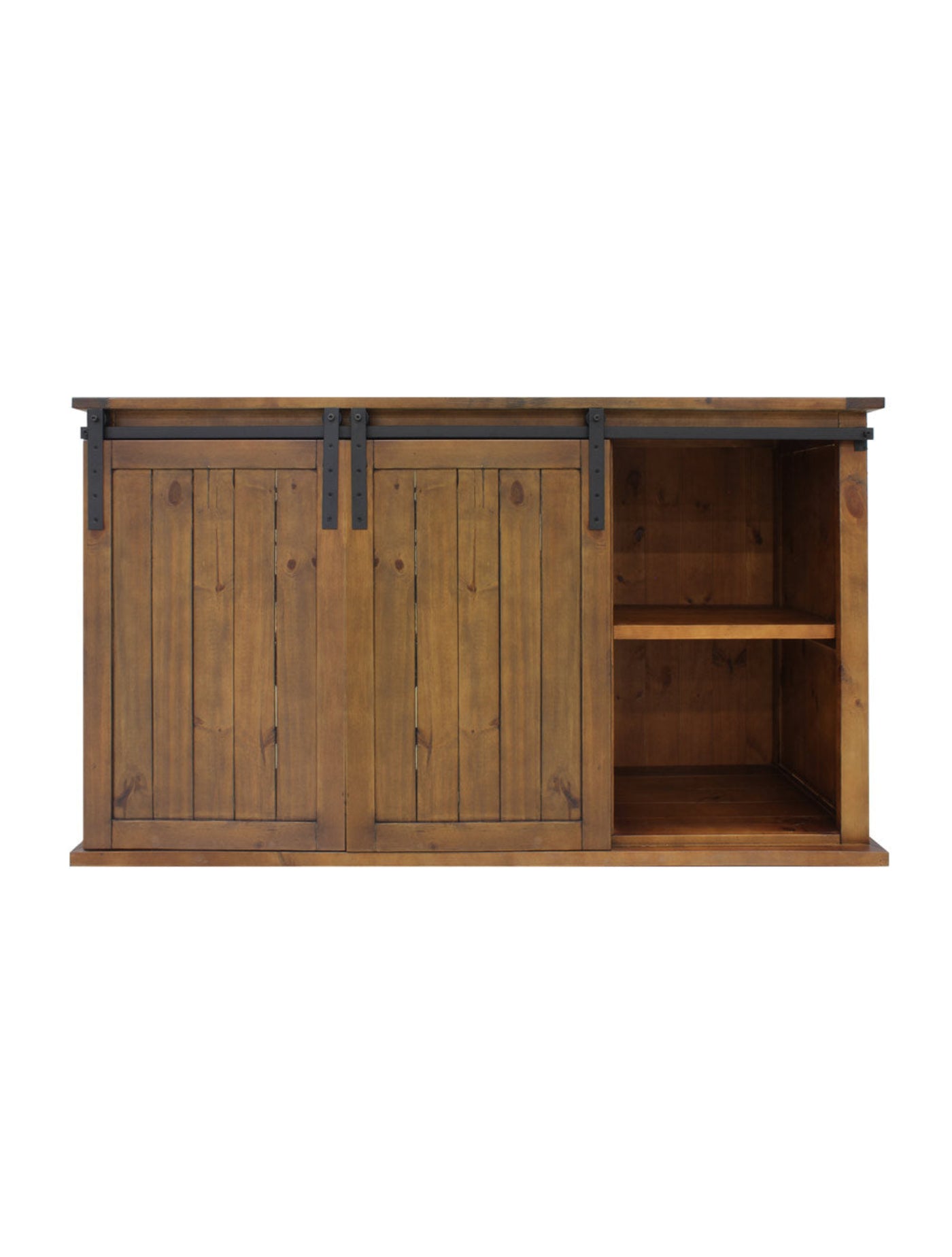 Vinotemp Rustic Wine Credenza with Sliding Doors - B Stock - VT-RUSTICRED3D