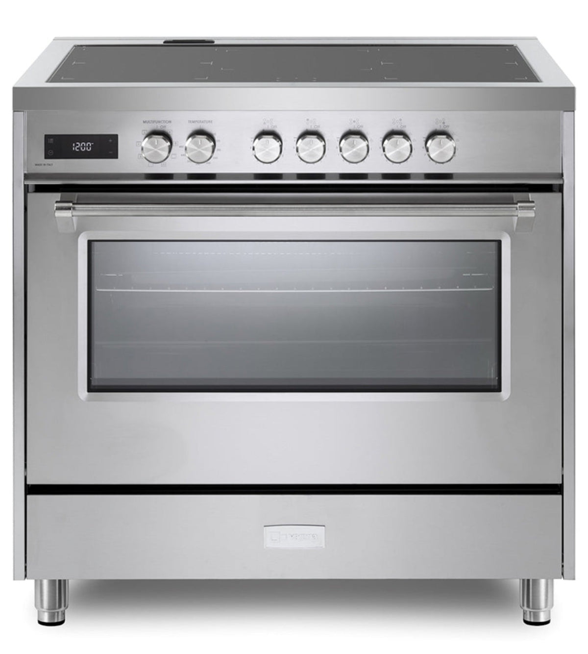 Verona - 36" Ultima Freestanding Induction Range with Convection Oven and Storage Drawer - VUFSIE365SS