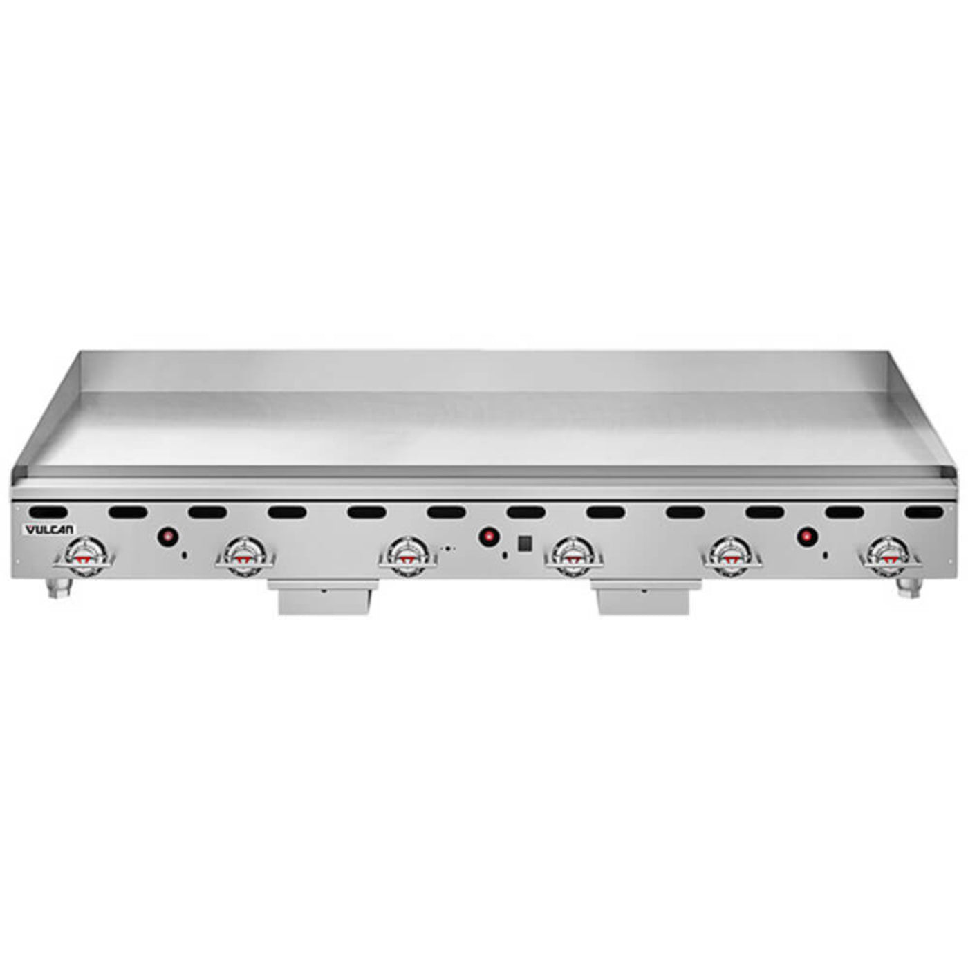 Vulcan MSA72-102 72" Countertop Liquid Propane Gas Griddle with Snap-Action Thermostatic Controls - 162,000 BTU - MSA72-102