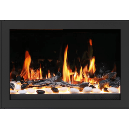 Litedeer Homes LiteStar 33" Smart Electric Fireplace Insert with App Driftwood Logs & River Rock (ZEF38VC-33)