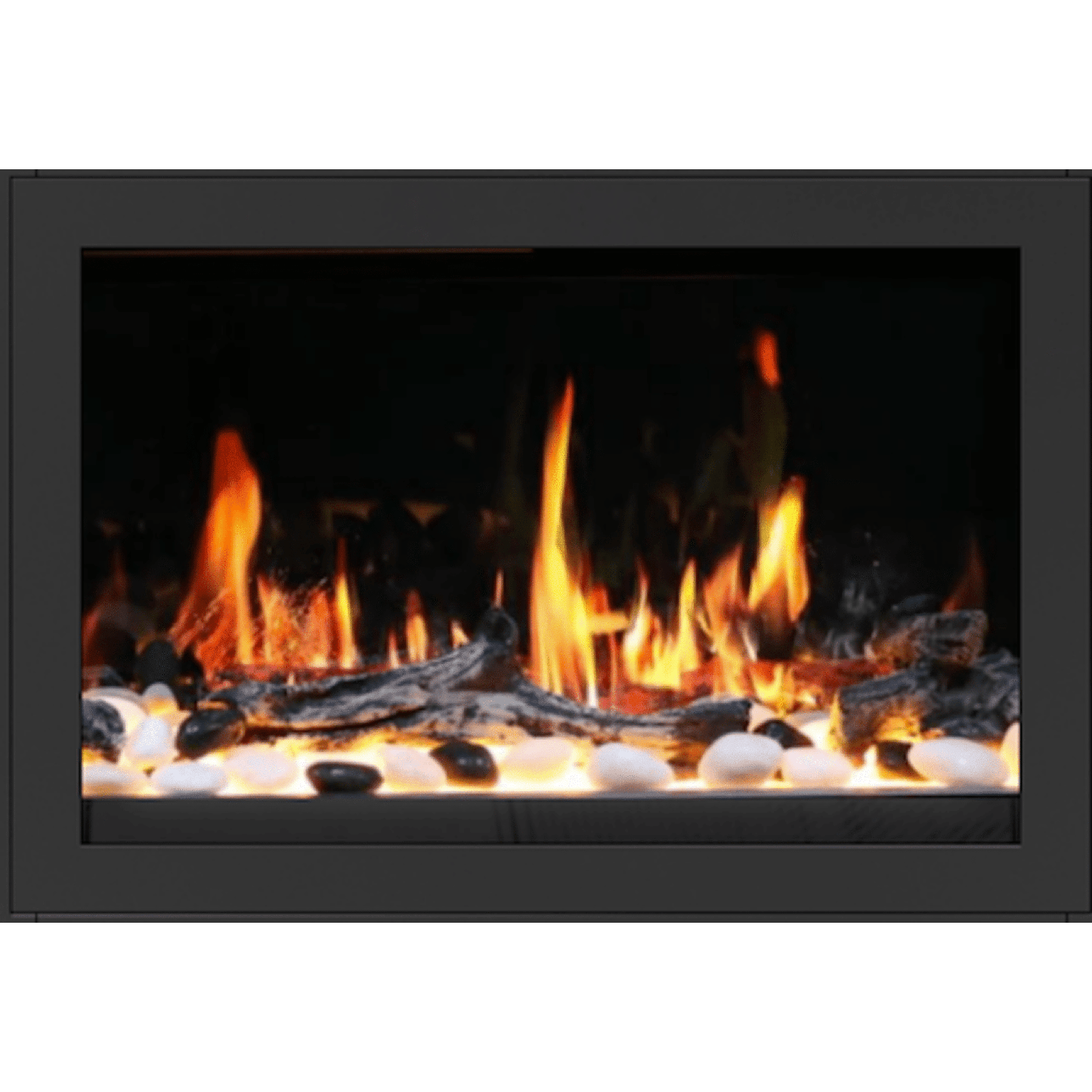 Litedeer Homes LiteStar 33" Smart Electric Fireplace Insert with App Driftwood Logs & River Rock (ZEF38VC-33)