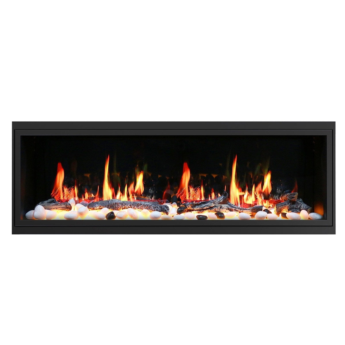 Litedeer Homes Latitude 45" Smart Electric Fireplace with Driftwood Log & River Rock