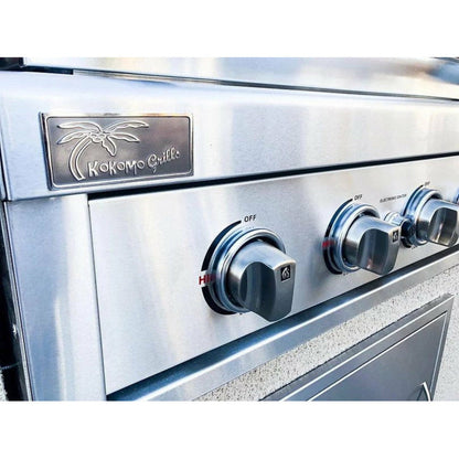 KOKOMO The Cayman 5' BBQ Island with 4 Burner Built In BBQ Grill - CAYMAN