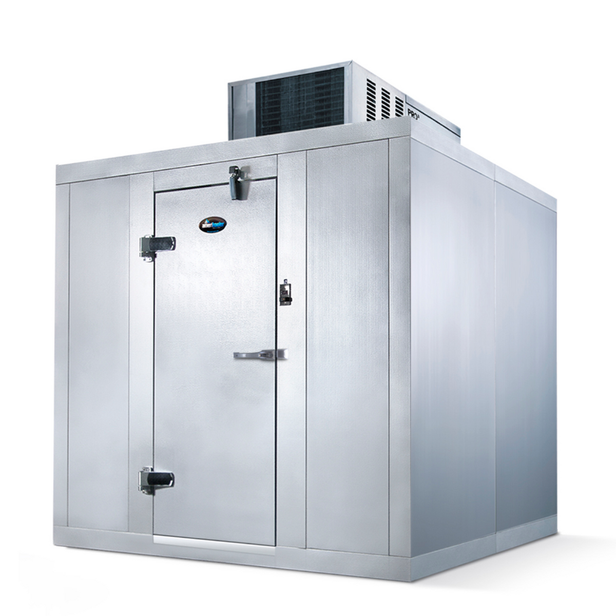 AmeriKooler QF06XX77**FBSM 6' Wide (Door Side) Indoor Walk-In Freezer -10°F w/ Floor 7'7" H - AKQF060677FBSM