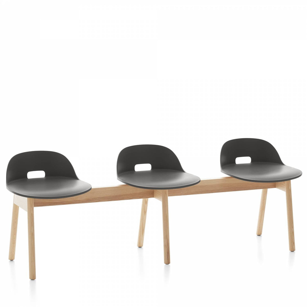 Emeco Alfi 3-Seat Low Back Bench - ALFIALDARKBROWN
