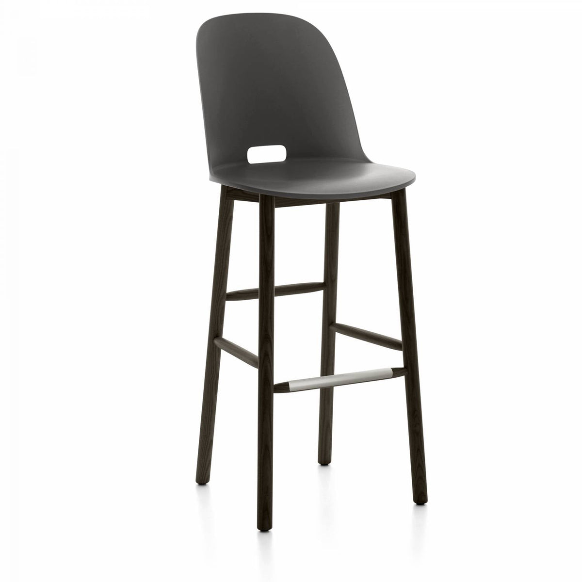 Emeco Alfi High Back Barstool - ALFI30AHDARKBROWN