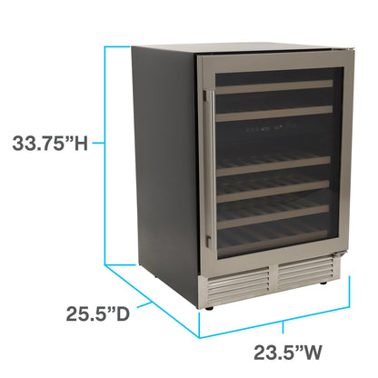 Avanti DESIGNER Series Dual-Zone Wine Cooler, 46 Bottle Capacity - WCD46DZ3S