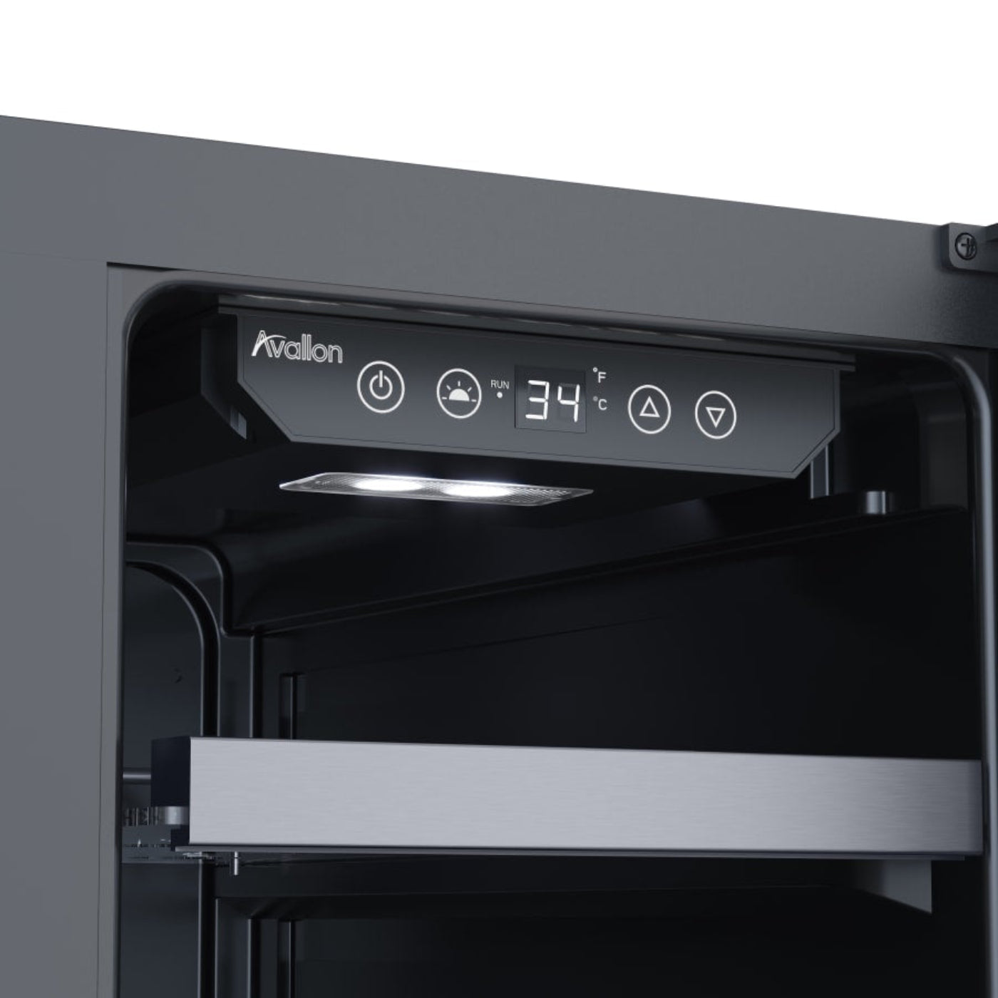 Avallon 24 Inch Wide 45 Bottle Capacity Dual Zone Wine Cooler with Left Swing Door - AWC242DPRGLH