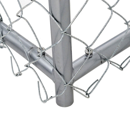 Lucky Dog 10' x 10' Chain Link Dog Kennel (2 Pack) & Waterproof Roof (2 Pack) - 174385