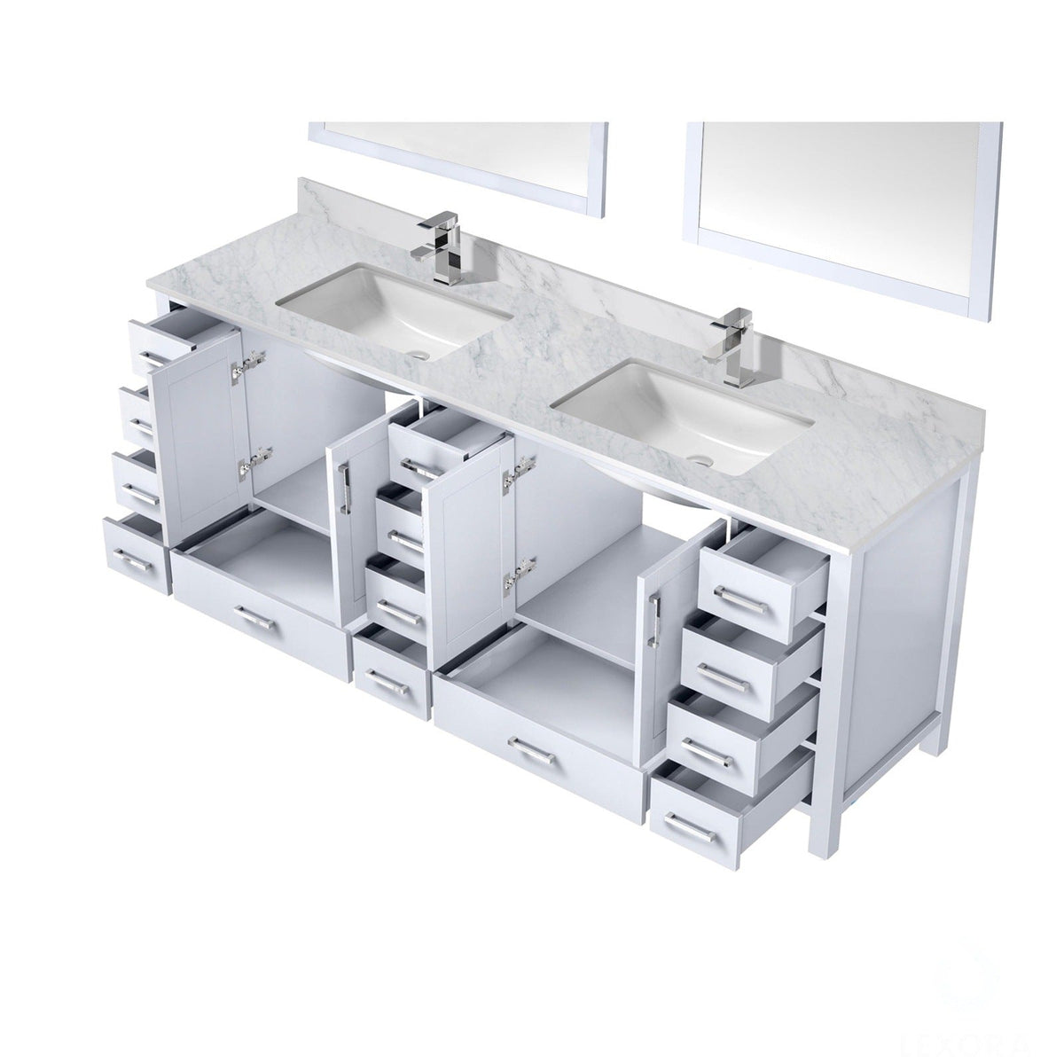 Jacques 84" x 22" Double Bath Vanity - Backyard Provider