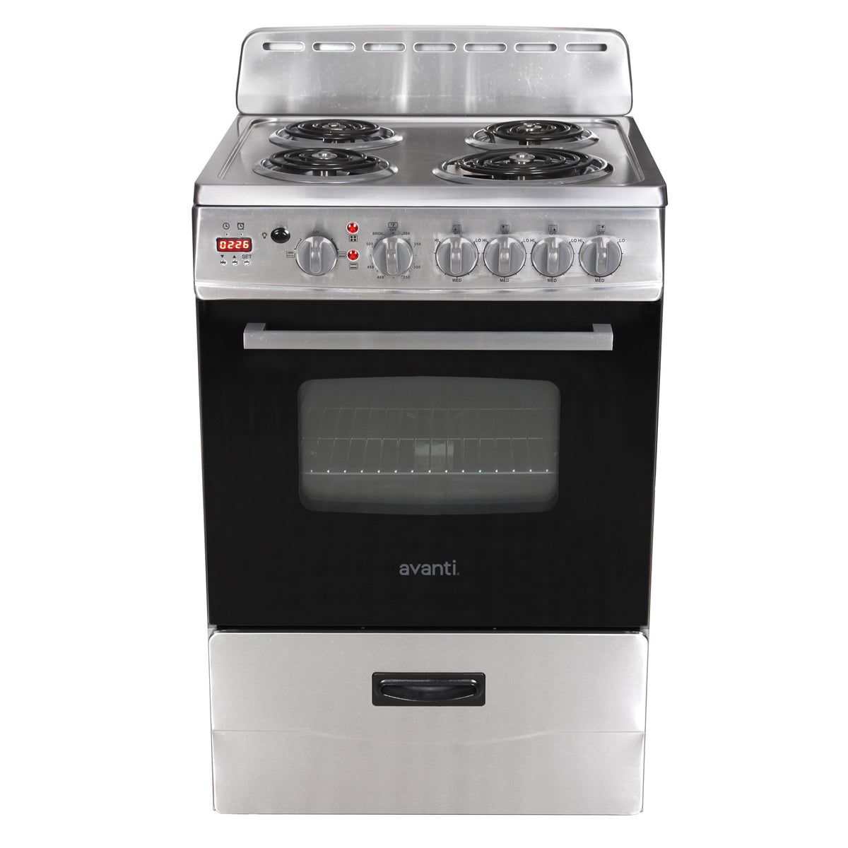 Avanti 24" Electric Range Oven with Framed Glass Door - ERU240P0W