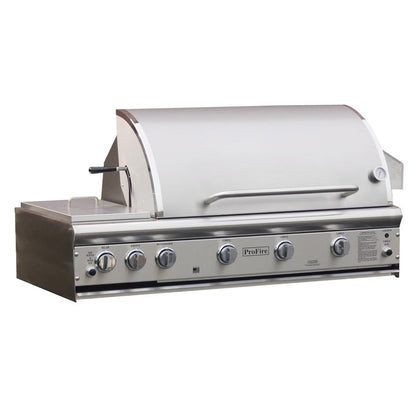 ProFire Professional Deluxe Series 48-Inch Built-In Gas Grill With Rotisserie & Double Side Burner - PFDLX48RS-P