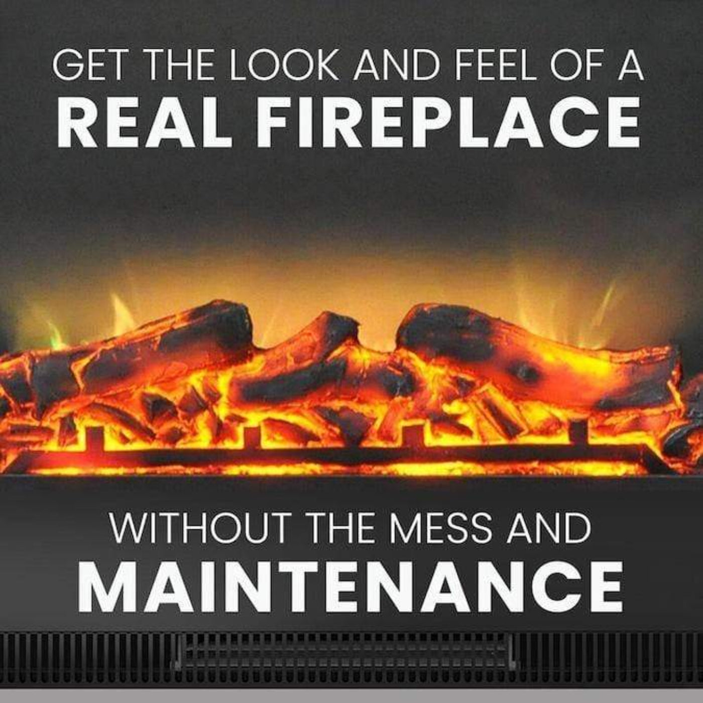Cambridge Sienna 34 In. Electric Fireplace w/ Multi-Color LED Insert and Slate Blue Mantel - CAM3437-1SBLLED