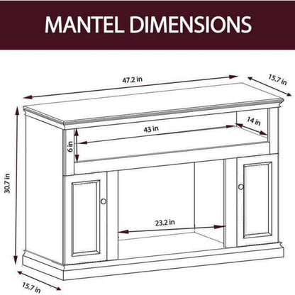 Cambridge Sorrento Electric Fireplace with an Enhanced Log Display and 47 In. Entertainment Stand in Cherry - CAM5021-2CHRLG2