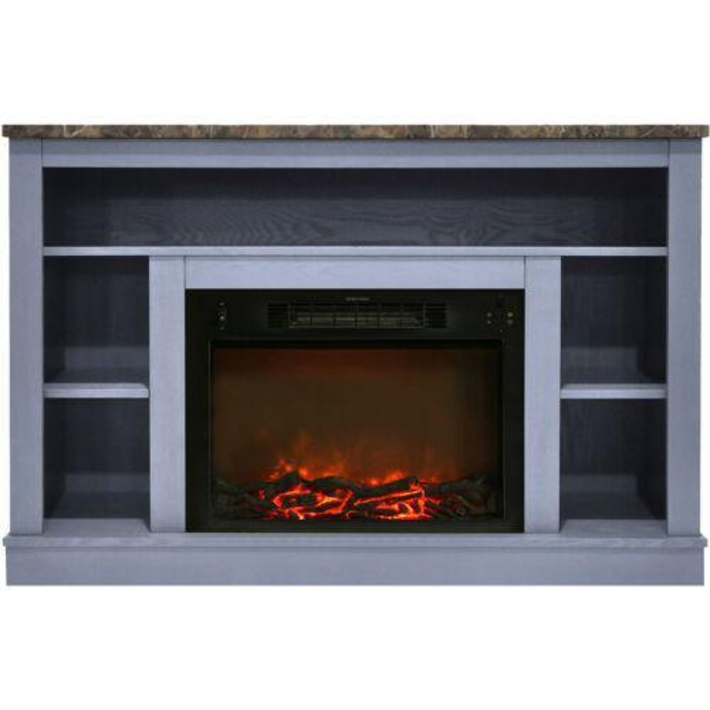 Cambridge 47 In. Electric Fireplace with a 1500W Log Insert and Cherry Mantel - CAM5021-1CHR