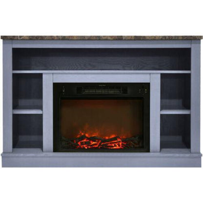 Cambridge 47 In. Electric Fireplace with a 1500W Log Insert and Cherry Mantel - CAM5021-1CHR
