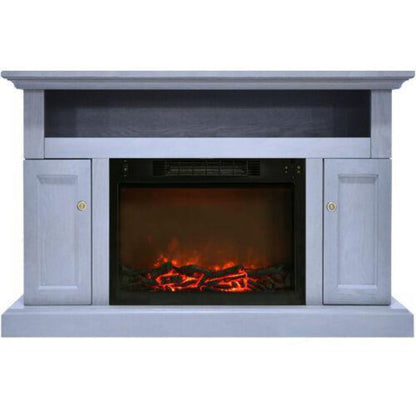 Cambridge Sorrento Electric Fireplace with an Enhanced Log Display and 47 In. Entertainment Stand in Cherry - CAM5021-2CHRLG2