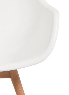 Midtown Concept Chamonix White Arm Indoor Dining Chair - 4PC - SC CHAMONIX_BLK