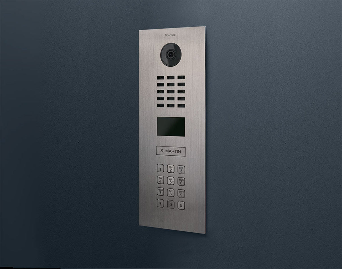 DoorBird D2101KV IP Video Intercom, 1 Call Button in Turquoise Blue, RAL 5018 - 423884588