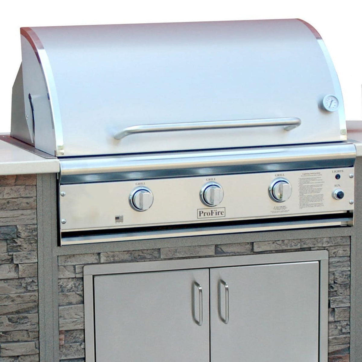 ProFire Professional Deluxe Series 36-Inch Built-In Infrared Hybrid Gas Grill - PFDLX36GIH-P