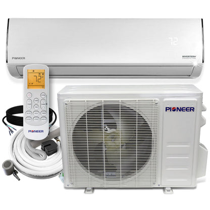 Pioneer Diamante Ultra 9,000 BTU 23 SEER2 Ductless Mini-Split Inverter++ Energy-Star Wi-Fi Air Conditioner Heat Pump Full Set 115V with 16 Ft. Kit - WYT009ALFI22RL