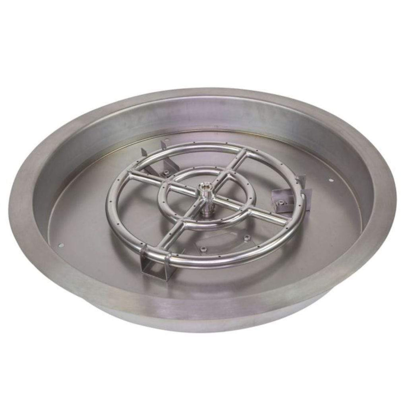 Grand Canyon Stainless Steel Round Fire Pit Burner Kit with Drop-In Bowl Pan DIP-RD