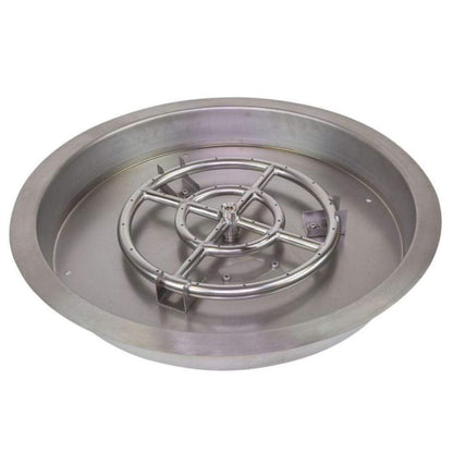 Grand Canyon Stainless Steel Round Fire Pit Burner Kit with Drop-In Bowl Pan DIP-RD