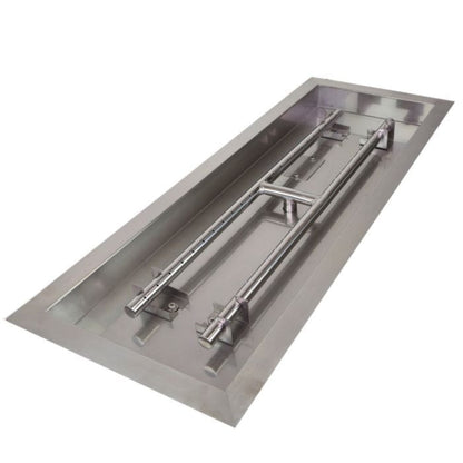 Grand Canyon  Stainless Steel Rectangle Fire Pit Burner Kit with Drop-In Pan DIP-REC