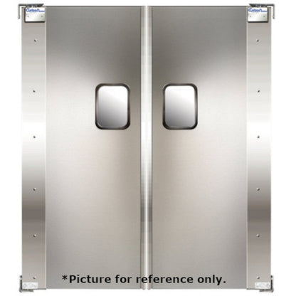 Curtron SPCD-20-AL-DBL-4848 47" x 47" Service-Pro Cafe Series 20 Swinging Door - CUSPCD20ALDBL4848