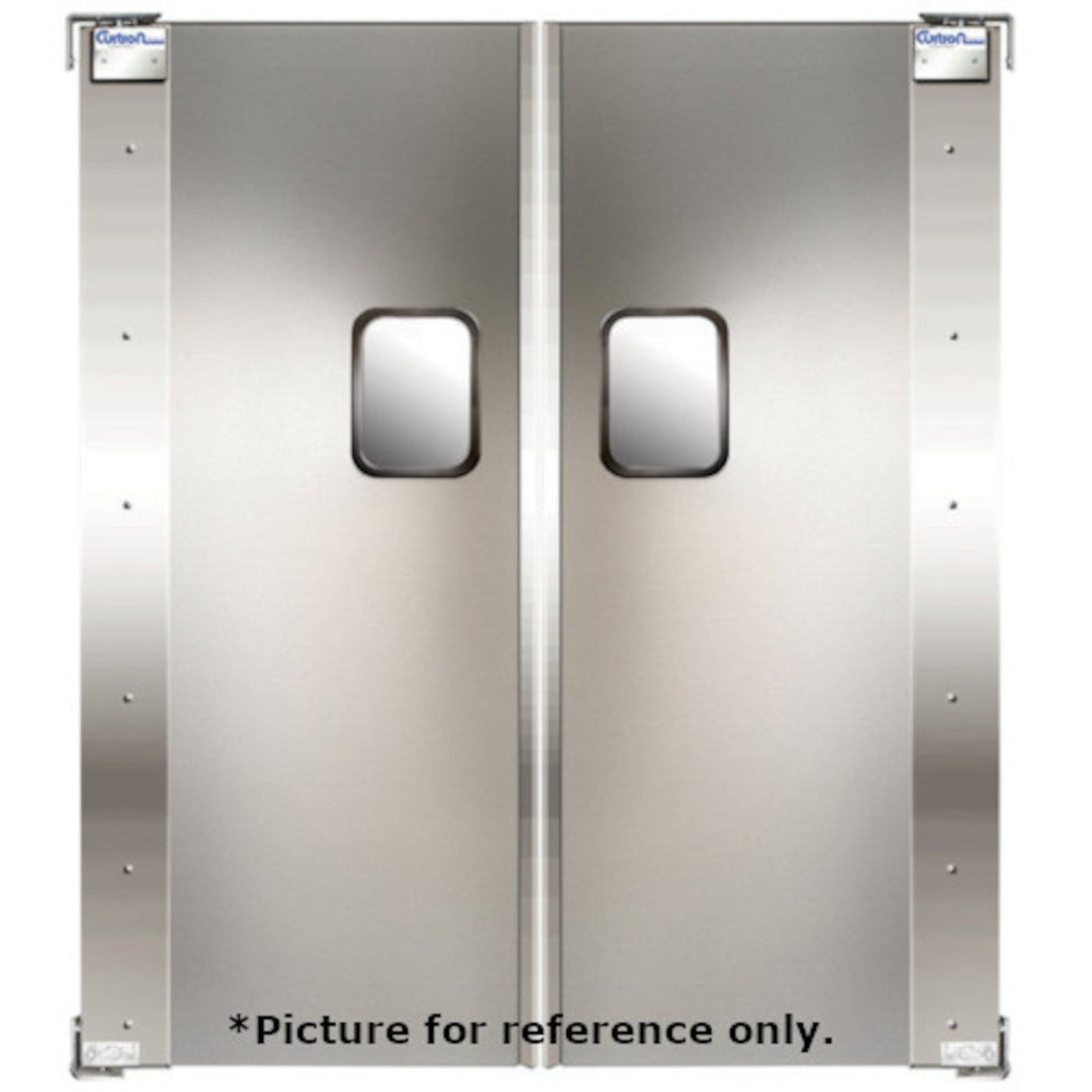 Curtron SPCD-20-AL-DBL-5448 54" x 47" Service-Pro Cafe Series 20 Swinging Door - CUSPCD20ALDBL5448