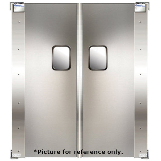 Curtron SPCD-20-AL-DBL-6048 60" x 47" Service-Pro Cafe Series 20 Swinging Door - CUSPCD20ALDBL6048