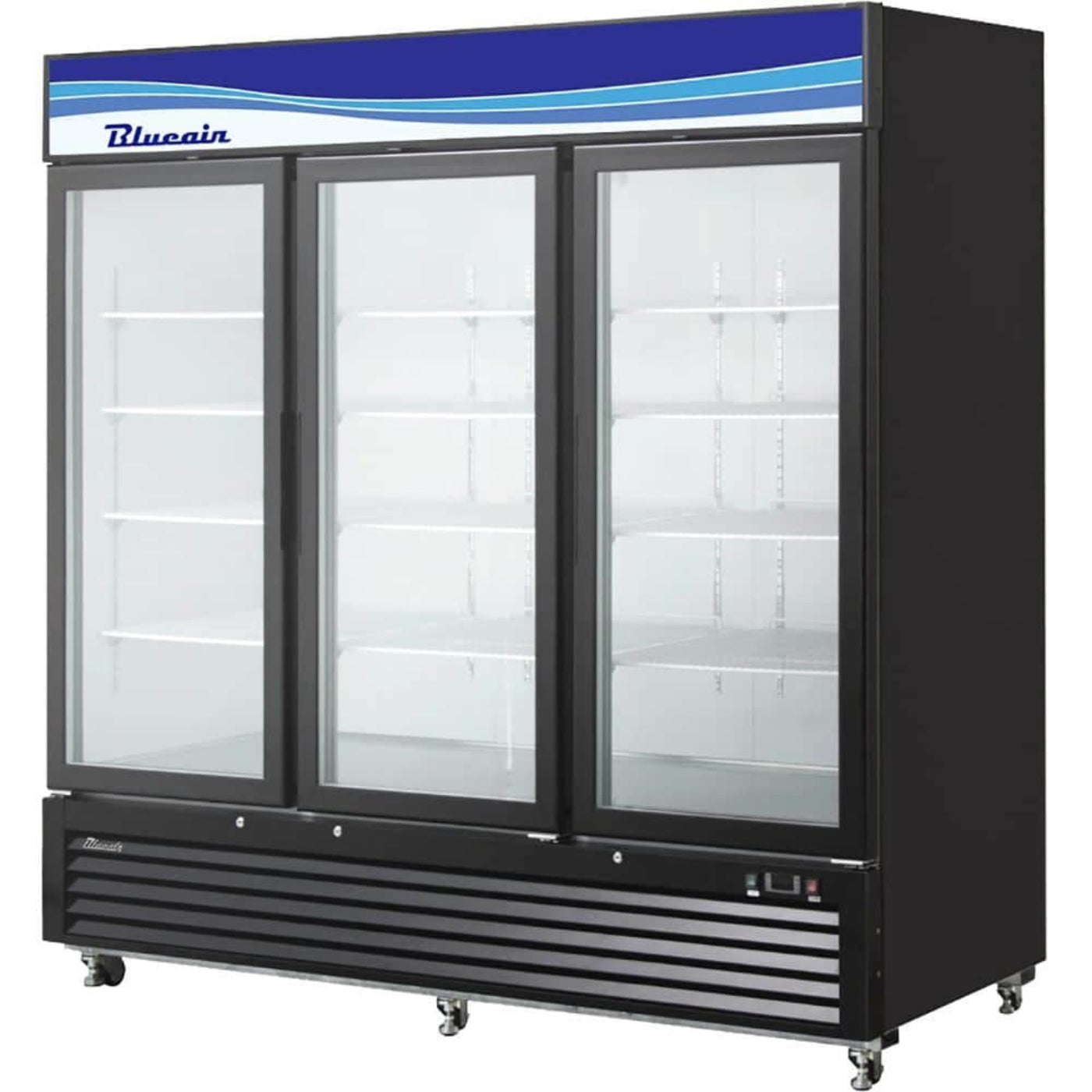 Blue Air BKGM72-HC | 82" Wide 3 Swing Door White Merchandiser Refrigerator - BKGM72-HC