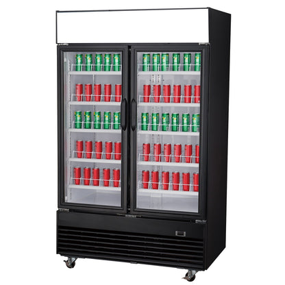 Chef AAA - TSM33R Commercial 39" 2 Glass Door Merchandiser Refrigerator 33.5 cu.ft. - TSM33R