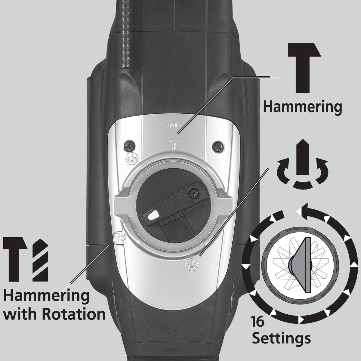 Makita  1-3/4" AVT Rotary Hammer, accepts SDS-MAX bits, 2-mode, var. spd., case - HR4510C