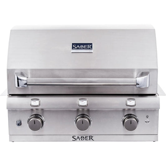Saber Grills: Stainless Series 3-Burner Built-In Grill (NG) - R50SB0417