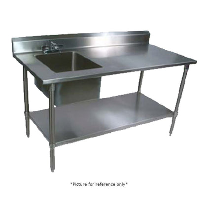John Boos EPT6R5-3048SSK-R Work Table with Prep Sink - JBEPT6R53048SSKR