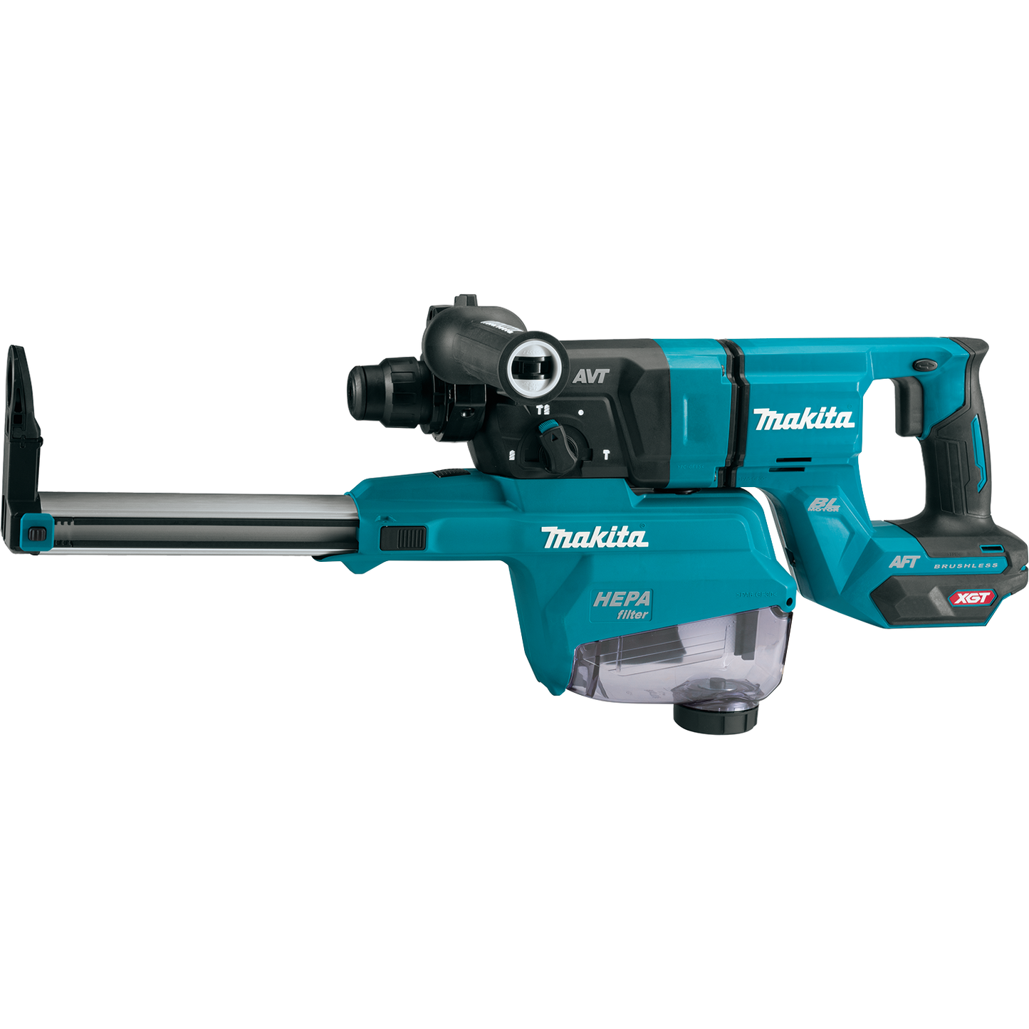 Makita GRH07ZW 40V max XGT Brushless 1‑1/8" SDS‑PLUS AVT Rotary Hammer (D‑Handle) - GRH07ZW                           w/ Dust Extractor, AFT, AWS Capable (Tool Only)