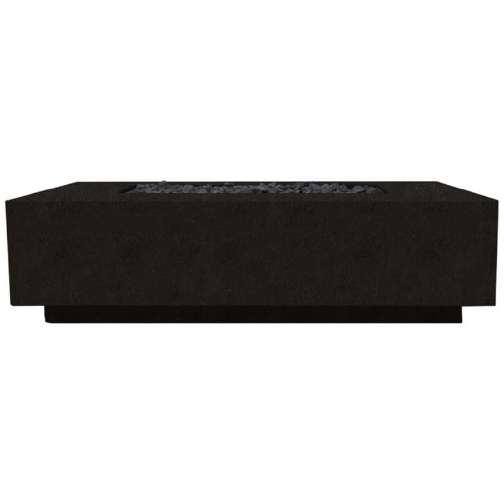 Prism Hardscapes Tavola 8 60" Ebony Rectangular Concrete Propane Gas Fire Pit Ta