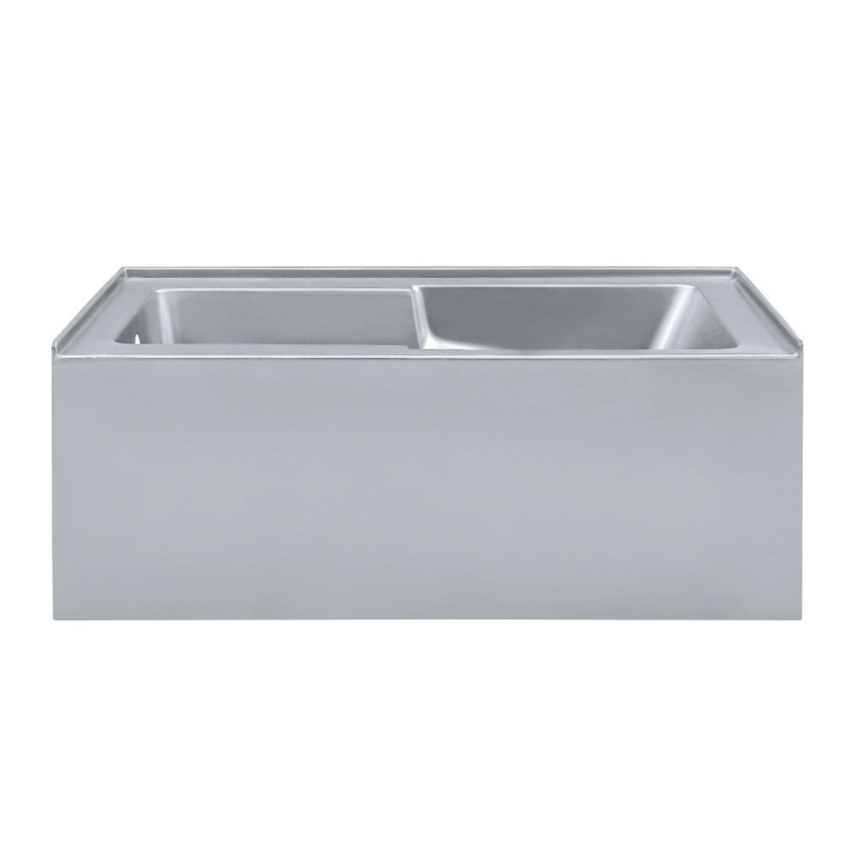 Char-Griller Voltaire 60" x 32" Right-Hand Drain Alcove Bathtub with Apron and Armrest in Mat - 1769836500612_30