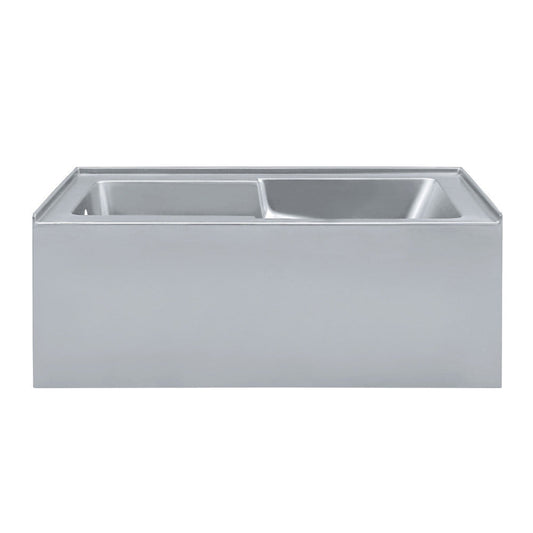 Char-Griller Voltaire 60" x 32" Left-Hand Drain Alcove Bathtub with Apron and Armrest in Matt - _1769836505693_851