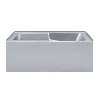 Char-Griller Voltaire 60" x 32" Left-Hand Drain Alcove Bathtub with Apron and Armrest in Matt - _1769836505693_851