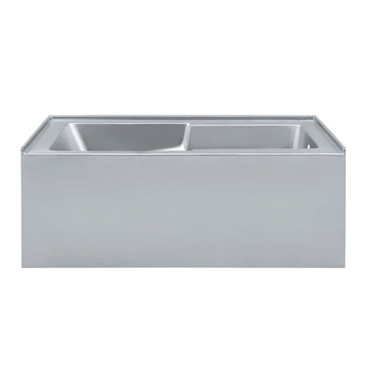 Char-Griller Voltaire 60" x 32" Right-Hand Drain Alcove Bathtub with Apron and Armrest in Mat - _1769836488755_467