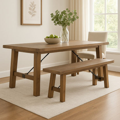 Char-Griller Yael Bench, 72 Inch Light Brown Mindi and Mahogany, Turnbuckle Accents -BM324852 - SKU_1769782531476_96