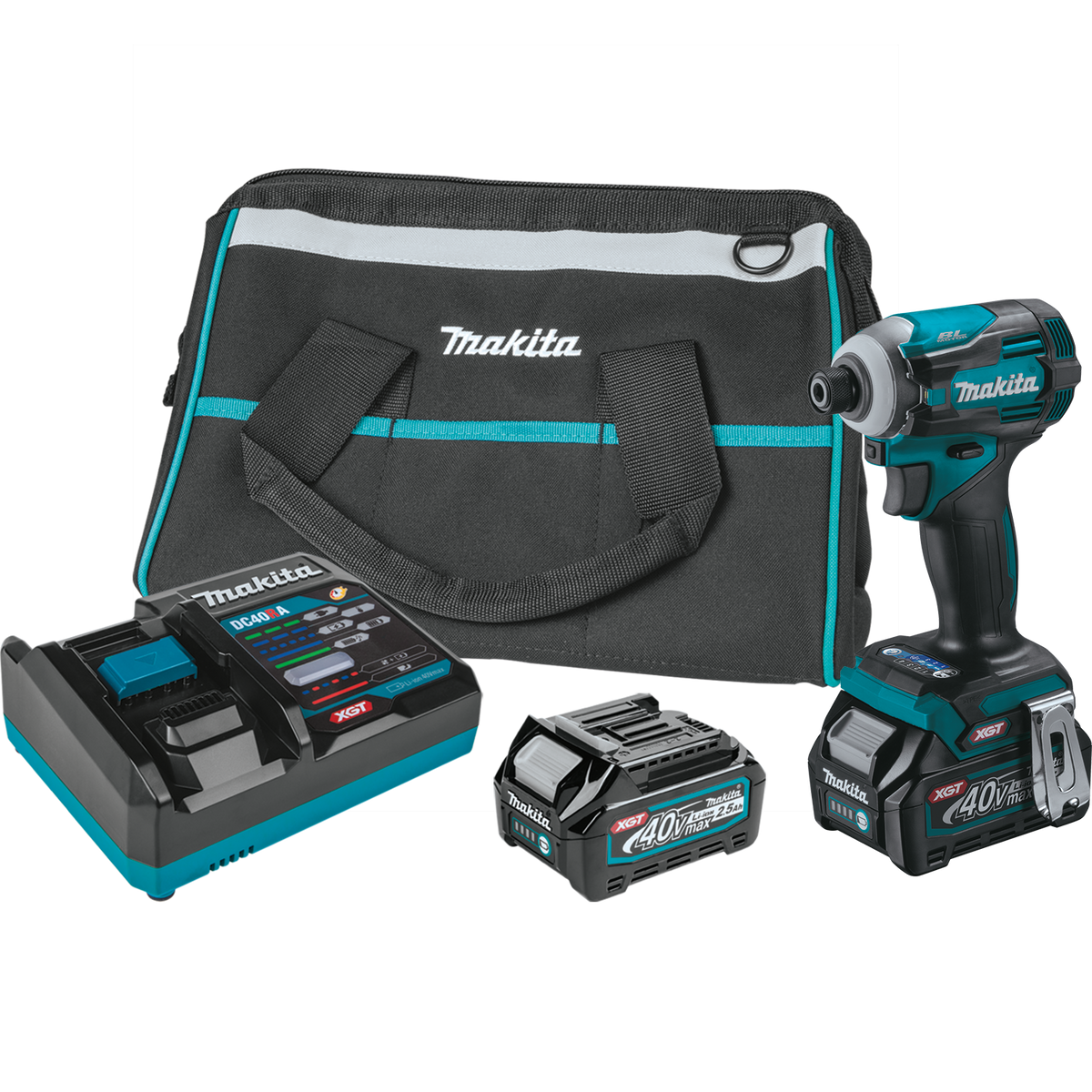 Makita (GDT01D) 40V MAX XGT Brushless Cordless 4-Speed Impact Driver Kit (2.5Ah) - GDT01D