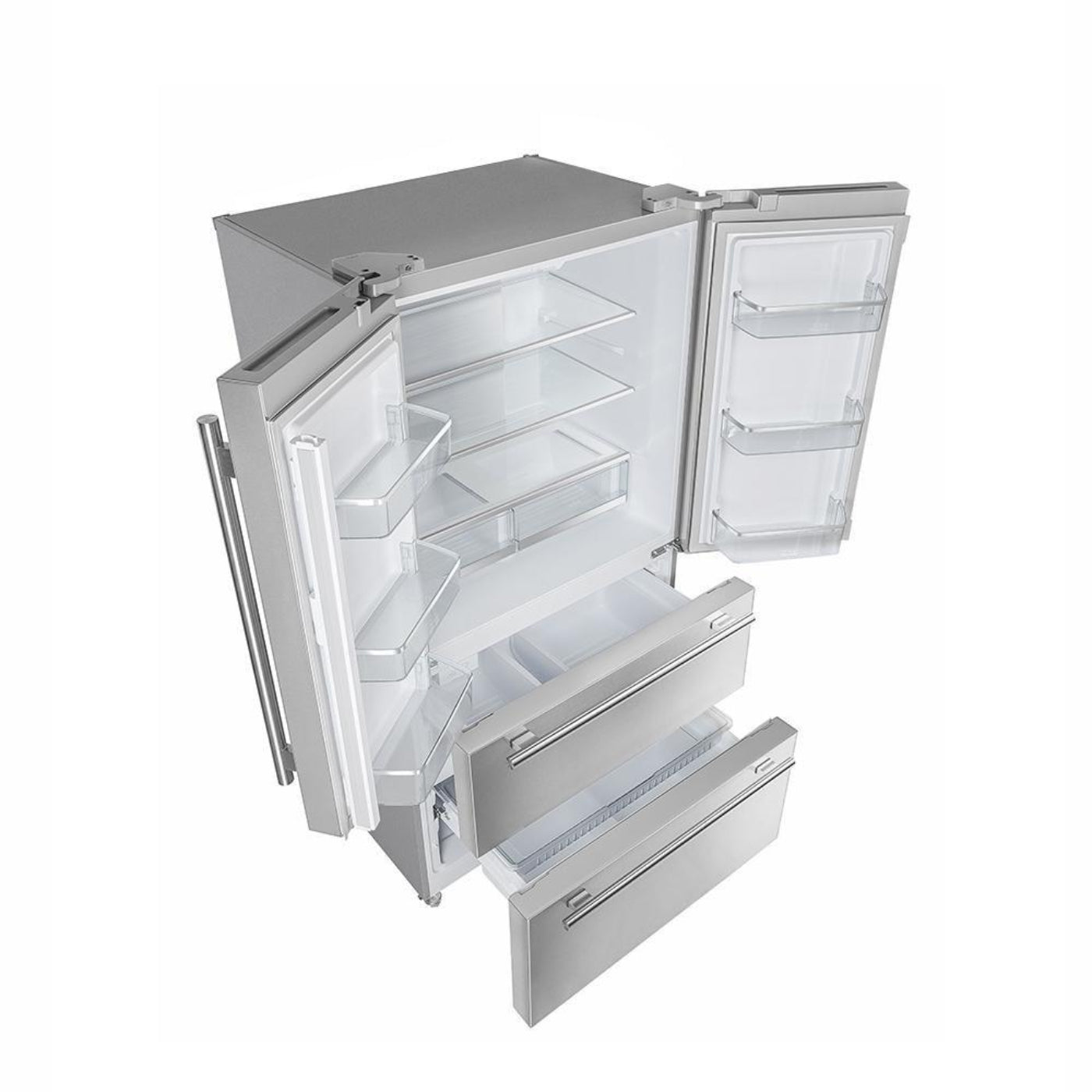 Forno 3-Piece Appliance Package - 30-Inch Gas Range with Air Fryer, French Door Refrigerator, and Dishwasher in Stainless Steel - AP3-6276-30