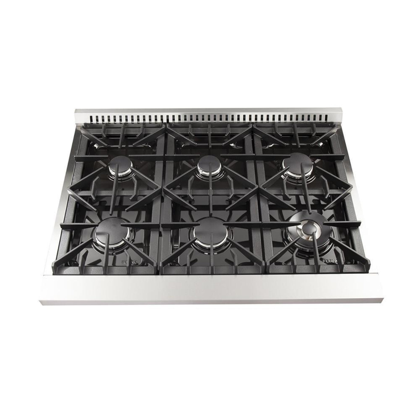 Forno 5-Piece Appliance Package - 36-Inch Dual Fuel Range, Refrigerator, Wall Mount Hood with Backsplash, 24-Inch Microwave Oven, & 3-Rack Dishwasher in Stainless Steel - AP5-6156-36-MWO
